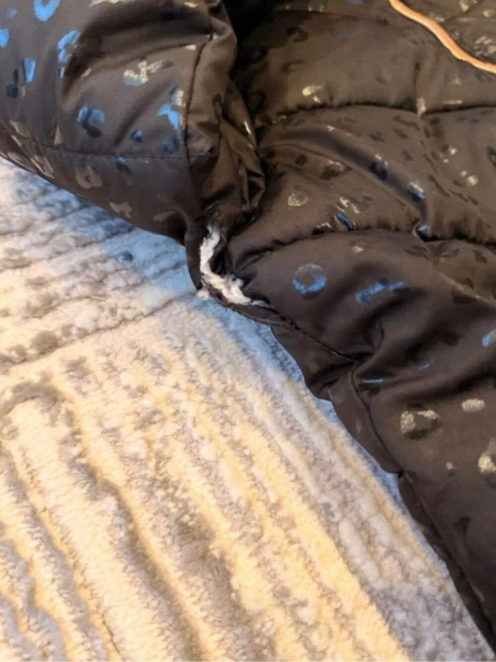 Limited Too girls size 4T black leopard Winter puffer coat